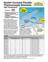 Thumbnail of document Data Sheet - XC-20 Ceramic Fiber or Silica Insulated Thermocouple Elements